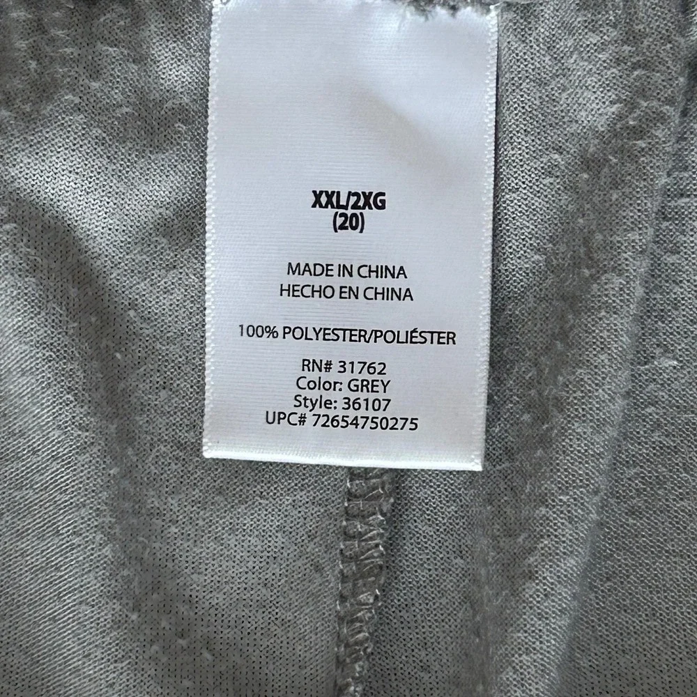 Velour Lounge Pants Women XXL Grey‎ Wide Leg Relaxed Cozy Sleepwear